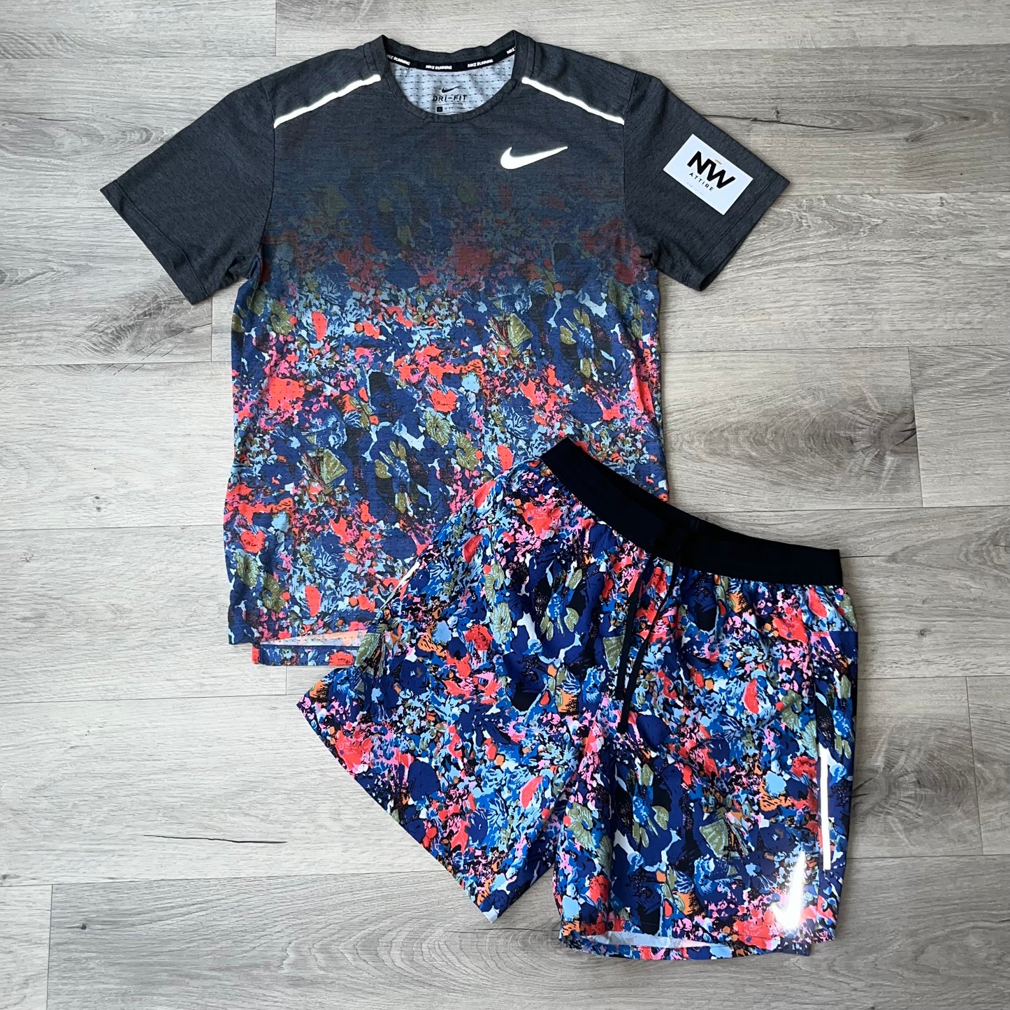Nike Floral Set Coral Blue
