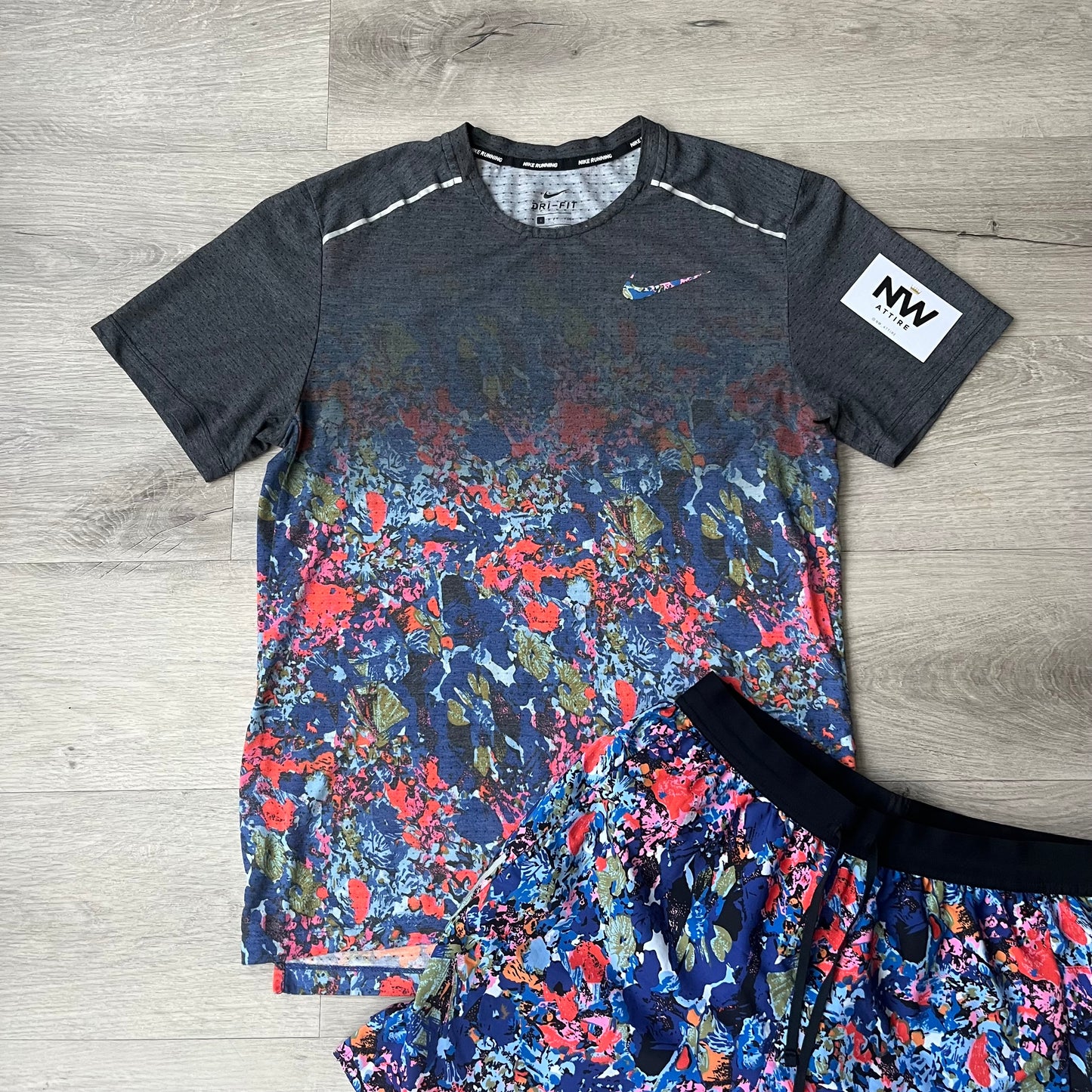 Nike Floral Set Coral Blue