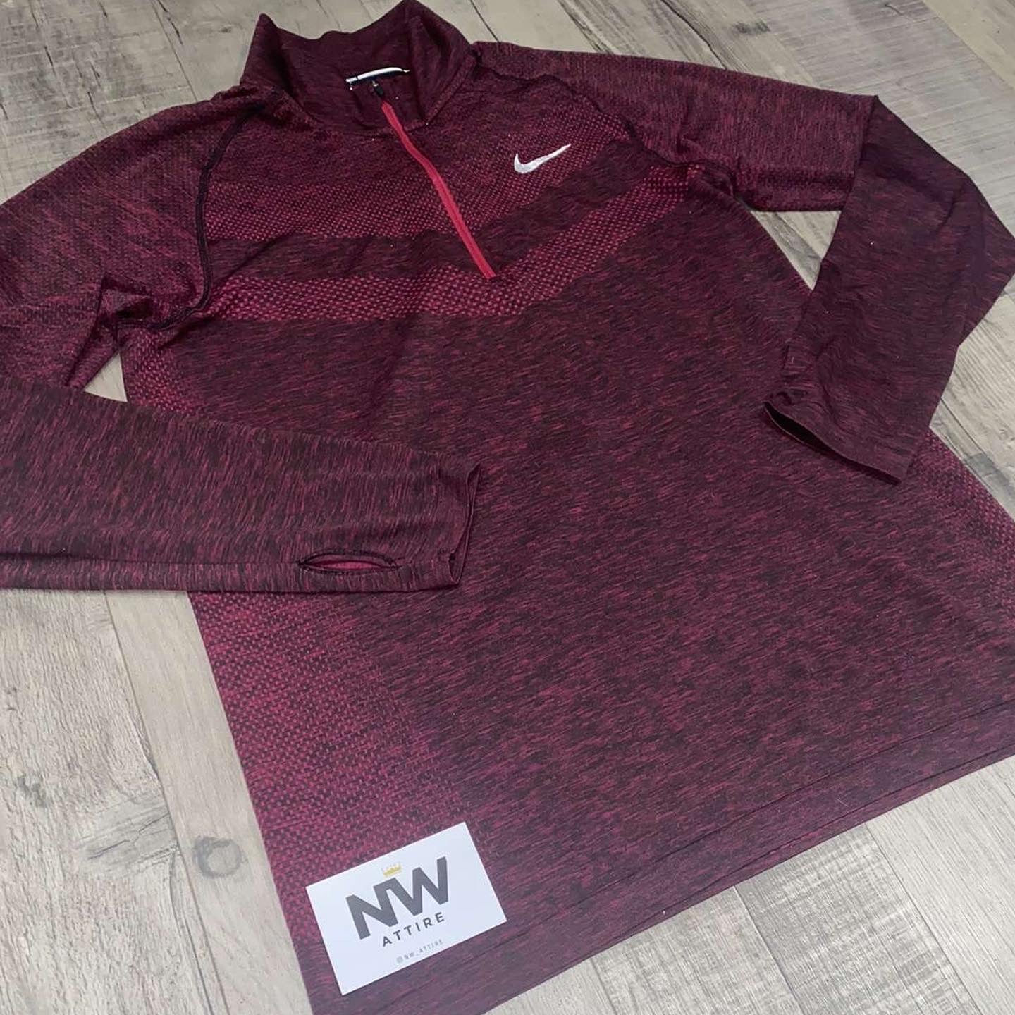 Nike Tech Knit RFLF 1/2 Zip Burgundy