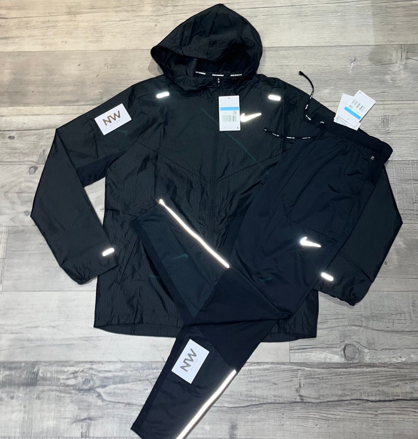 Black Windbreaker and Phenom Elite Set